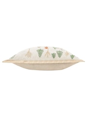 Paoletti White Winter Ski Lodges Embroidered 100% Cotton Cushion - Image 3 of 4