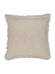 Paoletti Delph Blue Seventy Three Durelle Damask Fringed 100% Cotton Cushion - Image 2 of 5