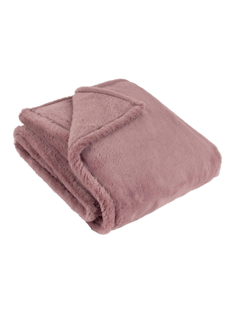 Furn Mulberry Kallu Reversible Faux Fur Throw - Image 1 of 2