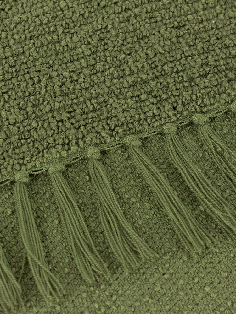 Yard Khaki Candar Woven Fringed Throw - Image 3 of 3 Yard Khaki Candar Woven Fringed Throw - Image 3 of 3
