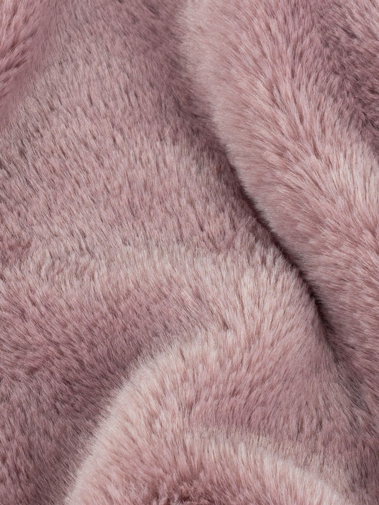 Furn Mulberry Large Kallu Reversible Faux Fur Throw - Image 2 of 2
