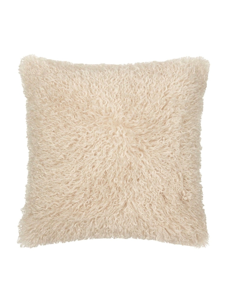 furn. Natural Rowan Faux Fur Cushion - Image 1 of 4