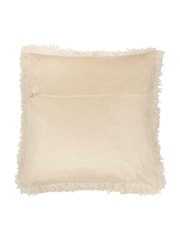 furn. Natural Rowan Faux Fur Cushion - Image 2 of 4