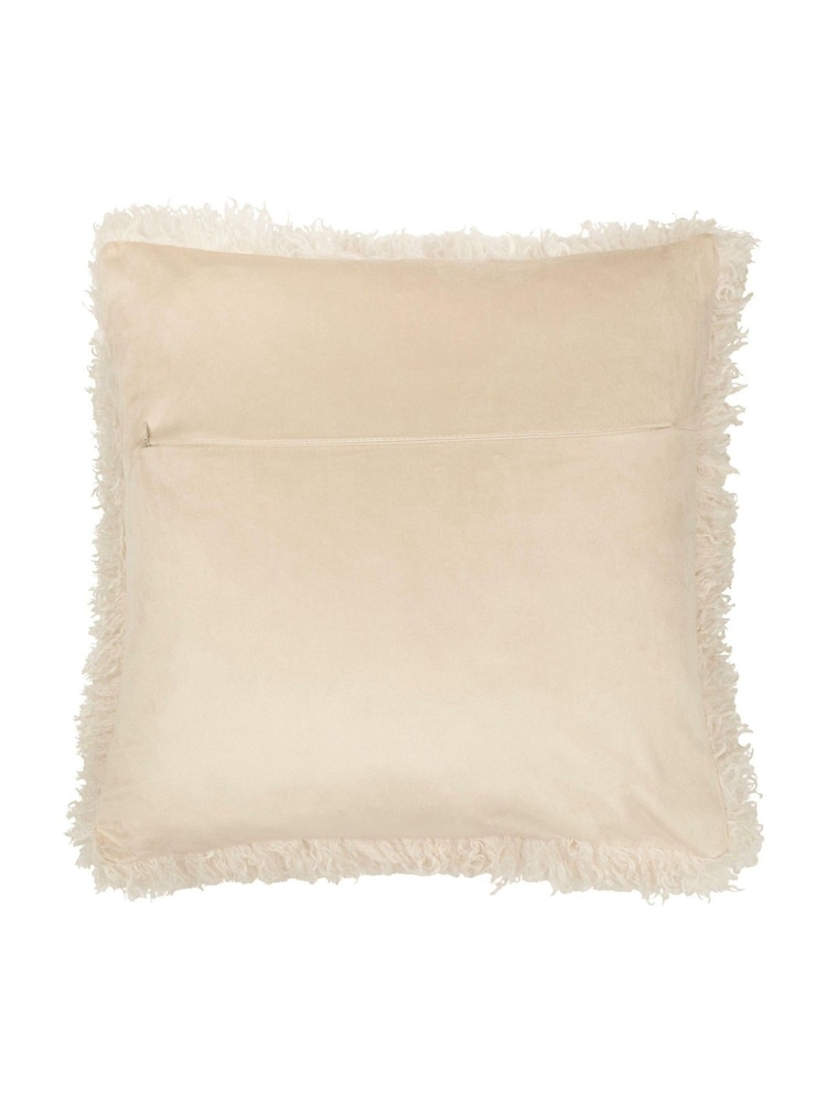 furn. Natural Rowan Faux Fur Cushion - Image 2 of 4