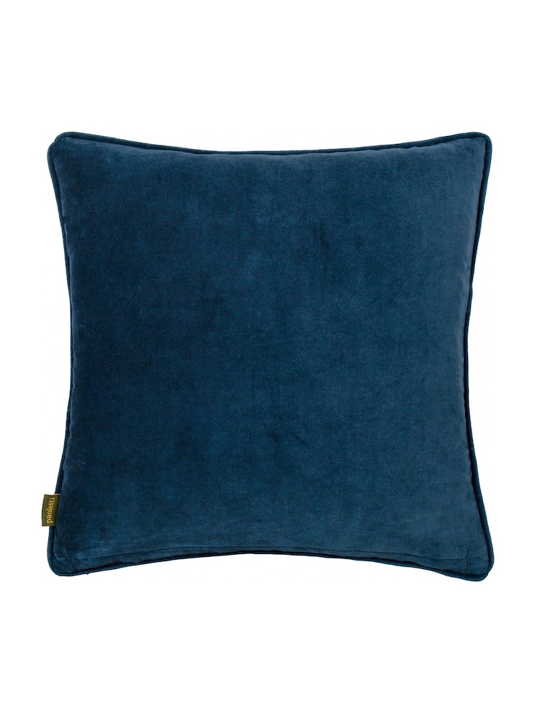 Paoletti Lemon or True Blue Seventy Three Chedworth Piped 100% Cotton Cushion - Image 2 of 4