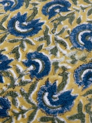 Paoletti Lemon or True Blue Seventy Three Chedworth Piped 100% Cotton Cushion - Image 4 of 4