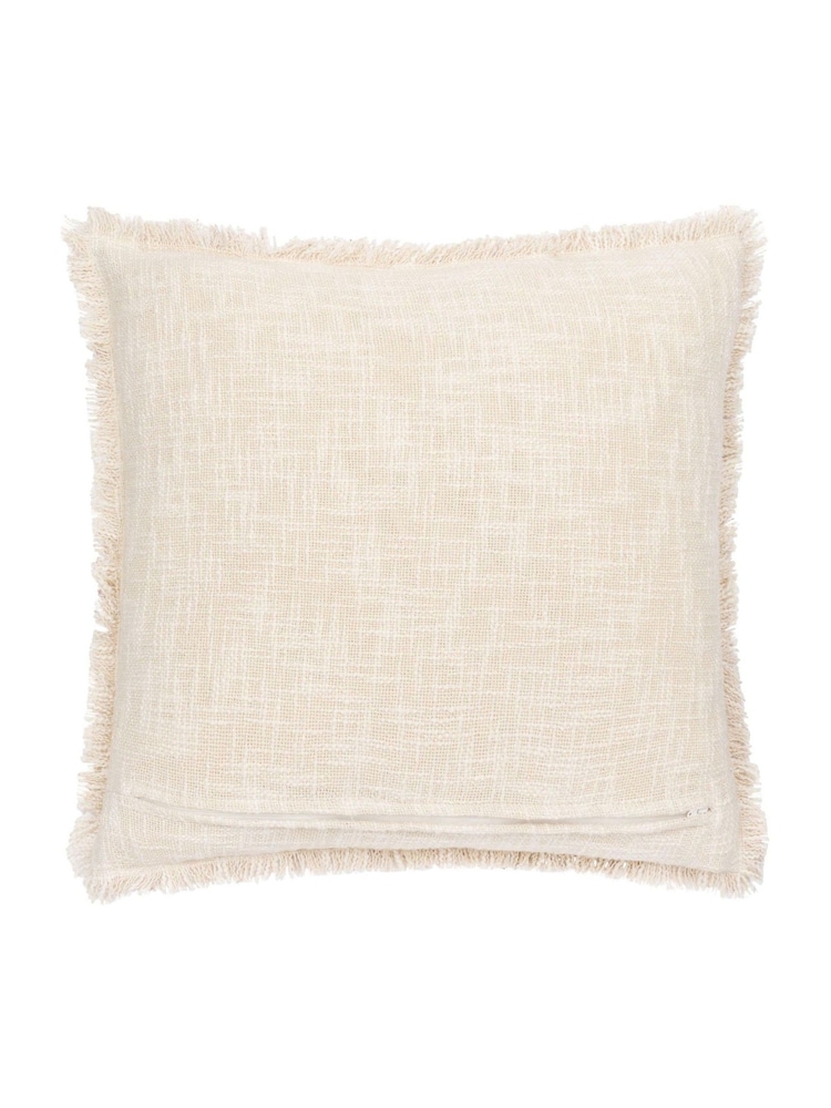 Paoletti Coral Seventy Three Durelle Damask Fringed 100% Cotton Cushion - Image 2 of 5