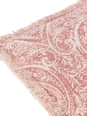 Paoletti Coral Seventy Three Durelle Damask Fringed 100% Cotton Cushion - Image 4 of 5