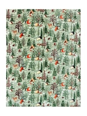 Furn Oak Green Lodge Wood Sherpa Fleece Throw - Image 3 of 4