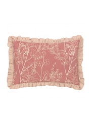 Wylder Mae Floral Print Embroidered 100% Cotton Cushion - Imagem 1 de 5