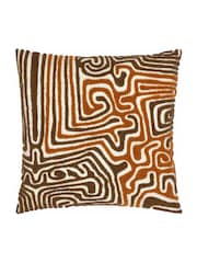 HÖEM Copper or Brown Tosca Tufted 100% Cotton Cushion - Image 1 of 4