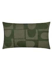 HÖEM Ivy Green Hallam Embroidered 100% Cotton Cushion - Image 1 of 4