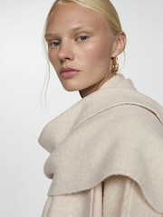 Mango Cream Coat with Scarf attached - Image 3 of 7