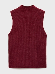 Mango Red Knitted High Neck Vest - Image 5 of 6
