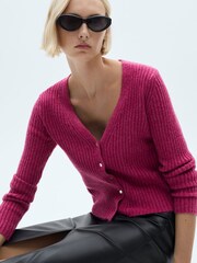 Mango Pink Ribbed Cardigan - Image 3 of 7