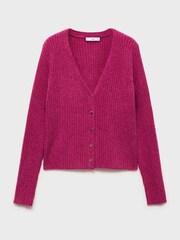 Mango Pink Ribbed Cardigan - Image 6 of 7