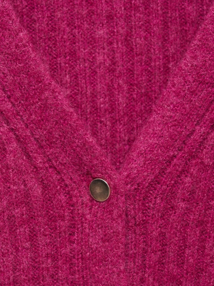 Mango Pink Ribbed Cardigan - Image 7 of 7