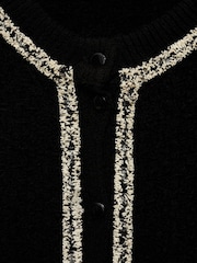 Mango Black Cropped Tweed Jacket - Image 6 of 6