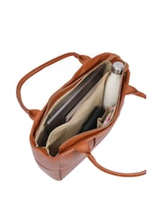 LRM Goods Personalised Leather Lettie Brown Tote Bag - Image 5 of 5