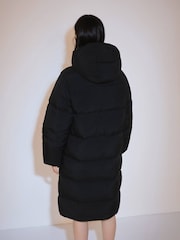Mango Black Long Padded Puffer Quilted Coat - Image 3 of 6