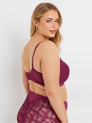 Yours Curve Red Cotton Lace Bra 2 Pack - Image 4 of 8