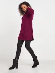 M&Co Purple Roll Neck Tunic Jumper - Image 2 of 5