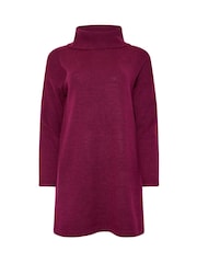 M&Co Purple Roll Neck Tunic Jumper - Image 5 of 5