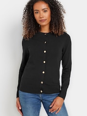 M&Co Black Popper Cardigan - Image 1 of 5