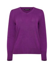 M&Co Purple Long Sleeve V-Neck Jumper - Image 5 of 5