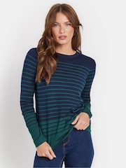 M&Co Blue Multi Stripe Jumper - Image 1 of 5