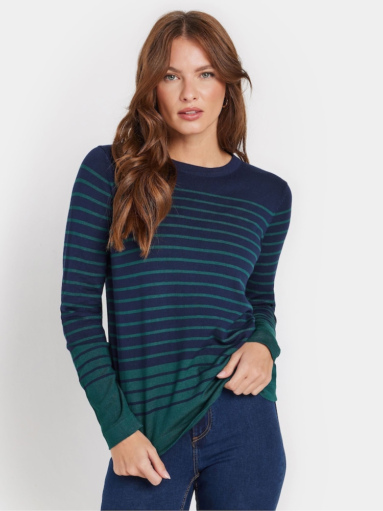 M&Co Blue Multi Stripe Jumper - Image 1 of 5