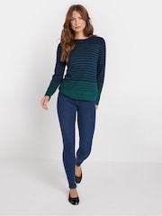 M&Co Blue Multi Stripe Jumper - Image 2 of 5