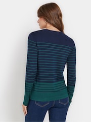 M&Co Blue Multi Stripe Jumper - Image 3 of 5