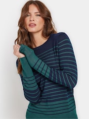 M&Co Blue Multi Stripe Jumper - Image 4 of 5