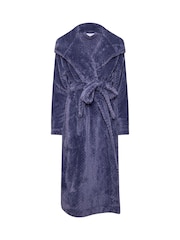 M&Co Purple Hooded Honeycomb Robe - Image 5 of 5