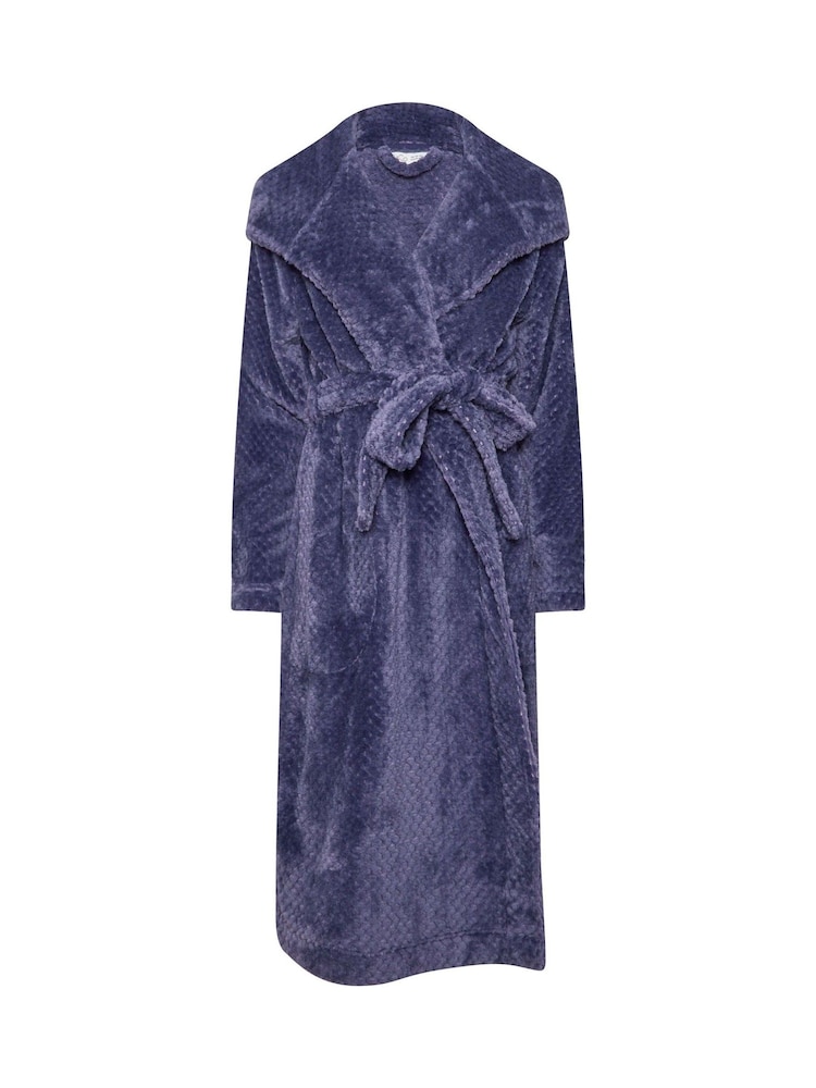 M&Co Purple Hooded Honeycomb Robe - Image 5 of 5