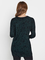 M&Co Blue Lace Print Tunic Jumper - Image 3 of 5