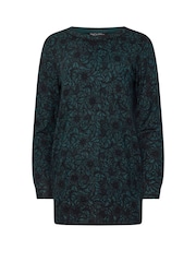 M&Co Blue Lace Print Tunic Jumper - Image 5 of 5