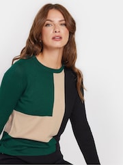 M&Co Blue Colourblock Jumper - Image 4 of 5