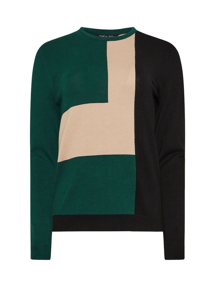 M&Co Blue Colourblock Jumper - Image 5 of 5