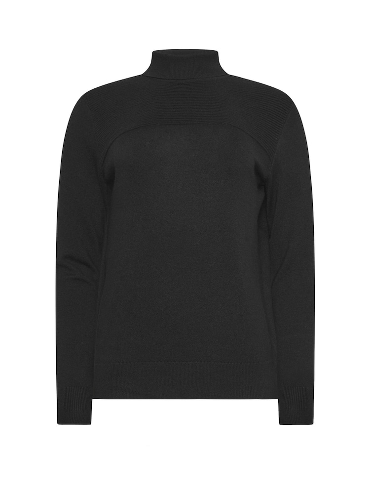 M&Co Black Basic Roll Neck Jumper - Image 5 of 5