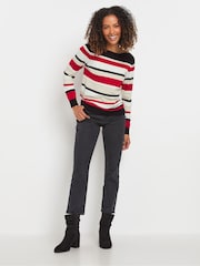 M&Co Red Multi Stripe Jumper - Image 2 of 5