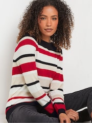 M&Co Red Multi Stripe Jumper - Image 3 of 5