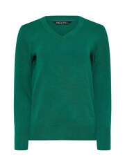 M&Co Blue Long Sleeve V-Neck Jumper - Image 5 of 5