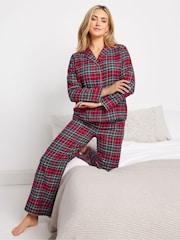 M&Co Red Check 100% Cotton Pyjamas Set - Image 2 of 5