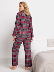 M&Co Red Check 100% Cotton Pyjamas Set - Image 3 of 5