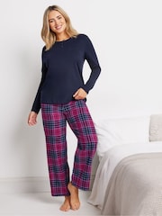 أزرق - M&Co Jersey Woven 100% Cotton Pyjamas Set - صورة 2 من 5