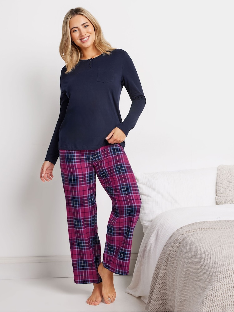 أزرق - M&Co Jersey Woven 100% Cotton Pyjamas Set - صورة 2 من 5