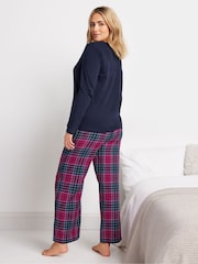 أزرق - M&Co Jersey Woven 100% Cotton Pyjamas Set - صورة 3 من 5