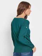 M&Co Blue Popper Detail Batwing Jumper - Image 3 of 5